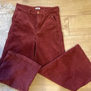 Wrangler Corduroy Pants in Deep Red